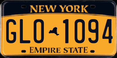 NY license plate GLO1094