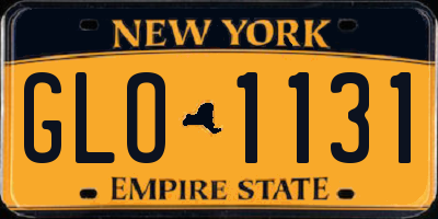 NY license plate GLO1131