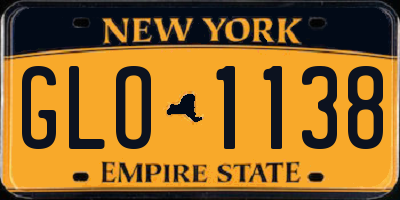 NY license plate GLO1138