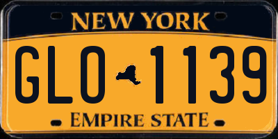 NY license plate GLO1139