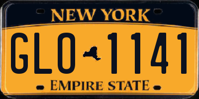 NY license plate GLO1141