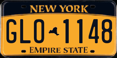 NY license plate GLO1148