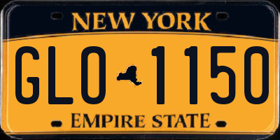 NY license plate GLO1150