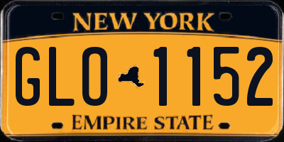 NY license plate GLO1152
