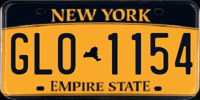 NY license plate GLO1154