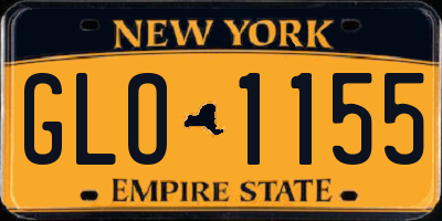 NY license plate GLO1155