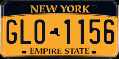 NY license plate GLO1156