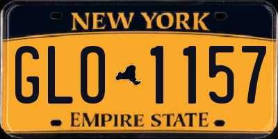 NY license plate GLO1157
