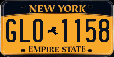 NY license plate GLO1158