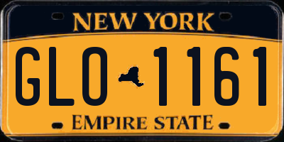 NY license plate GLO1161