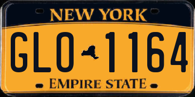 NY license plate GLO1164