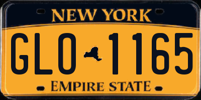 NY license plate GLO1165