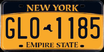 NY license plate GLO1185