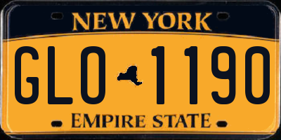 NY license plate GLO1190