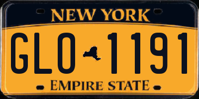 NY license plate GLO1191