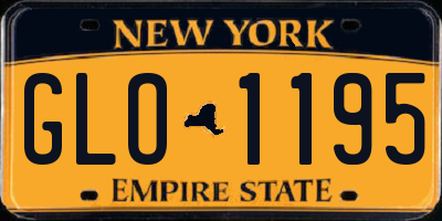 NY license plate GLO1195