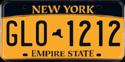 NY license plate GLO1212