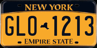 NY license plate GLO1213