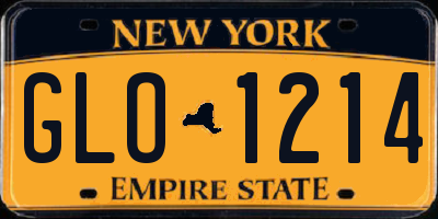 NY license plate GLO1214