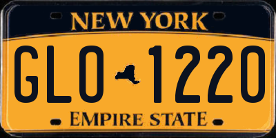 NY license plate GLO1220