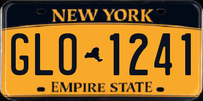 NY license plate GLO1241