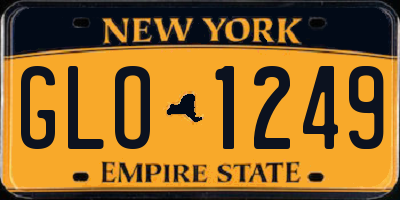NY license plate GLO1249