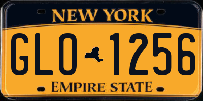 NY license plate GLO1256