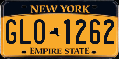 NY license plate GLO1262