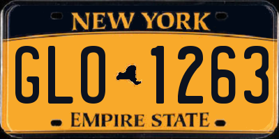 NY license plate GLO1263