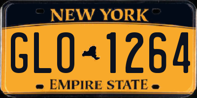 NY license plate GLO1264