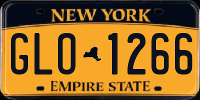 NY license plate GLO1266