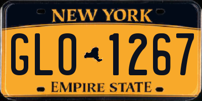 NY license plate GLO1267