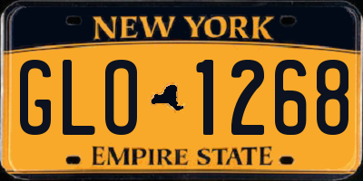 NY license plate GLO1268
