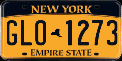 NY license plate GLO1273