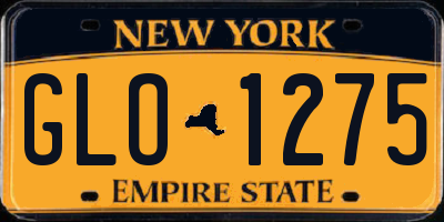 NY license plate GLO1275