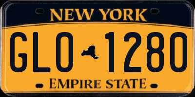 NY license plate GLO1280