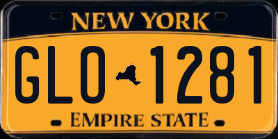 NY license plate GLO1281