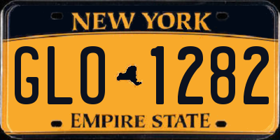 NY license plate GLO1282