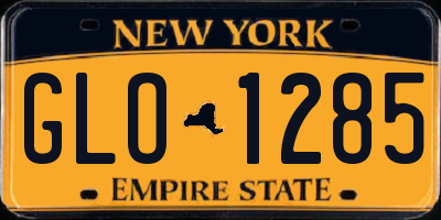NY license plate GLO1285