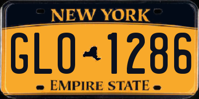 NY license plate GLO1286