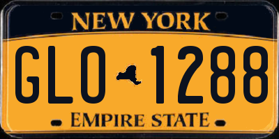 NY license plate GLO1288