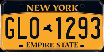 NY license plate GLO1293