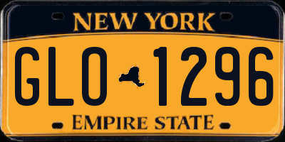 NY license plate GLO1296
