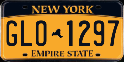 NY license plate GLO1297