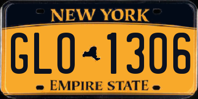 NY license plate GLO1306