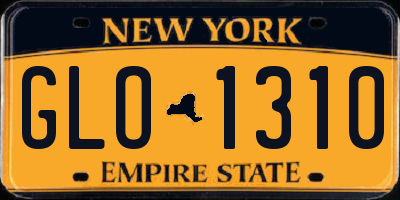 NY license plate GLO1310