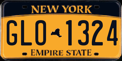 NY license plate GLO1324