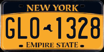 NY license plate GLO1328