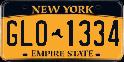 NY license plate GLO1334