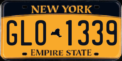 NY license plate GLO1339